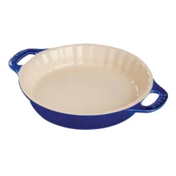 Staub Tortiera Tonda 30 cm Blu Scura in Ceramica- Tortiere