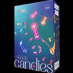 Twinkly CANDIES a Candela Luci di Natale Smart 100 Led RGB II Generazione Cavo Verde- Twinkly Home|Twinkly Strings