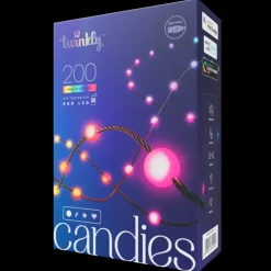 Twinkly CANDIES a Sfera Luci di Natale Smart 200 Led RGB II Generazione Cavo Verde- Twinkly Home|Twinkly Strings