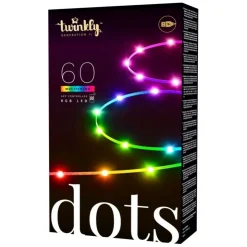 Twinkly DOTS Striscia 3 m 60 Led RGB USB BT + WiFi Cavo Trasparente- Twinkly Home|Luci Di Natale