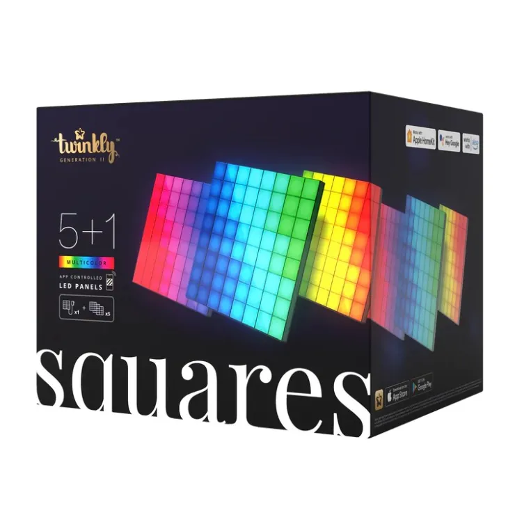Twinkly SQUARES 64 Led RGB BT + WiFi 6 pz- Luci Di Natale|Twinkly Squares