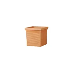 Teraplast Vaso Quadro Millerighe- Vasi In Resina Cotto Toscano|Vasi Quadrati In Resina